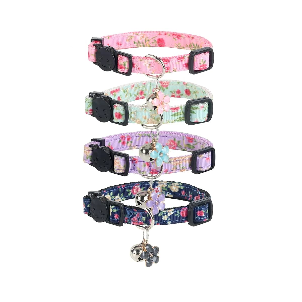 Yizepet Cat Collars with Bells, Breakaway Kitten Collar, Cute Kitty Collar, Pet Supplies Accessories | Adjustable from 7.8-10.2 inches — flower