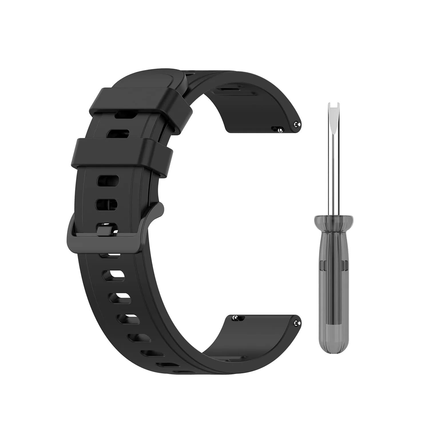 Senter 20mm Black Silicone Sport Band for Amazfit Neo, GTR 42mm, GTS Series, Samsung Galaxy Watch 42mm, Garmin Vivoactive 3 - view 3
