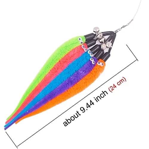 TIENAILING Cat Toy Worm Refills | 15 Pieces Interactive Cat Wand Attachments for Indoor Cats thumbnail 5