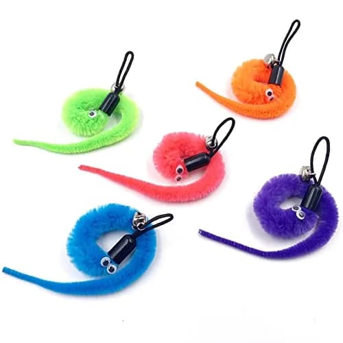 TIENAILING Cat Toy Worm Refills | 15 Pieces Interactive Cat Wand Attachments for Indoor Cats thumbnail 6