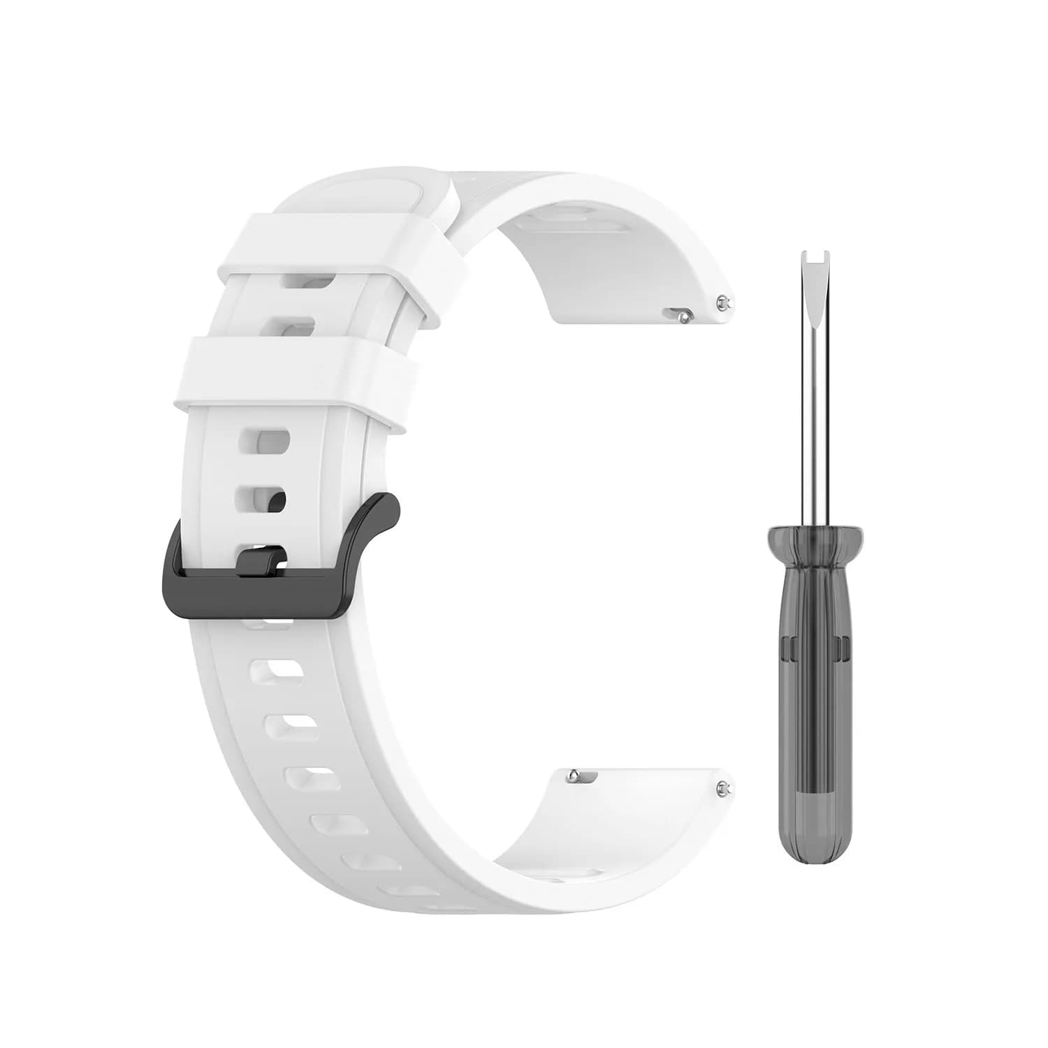 Senter 20mm White Silicone Sport Band for Amazfit Neo, GTR 42mm, GTS, Samsung Galaxy Watch 42mm, Garmin Vivoactive 3 - view 3