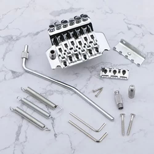 Swhmc Chrome Tremolo Bridge for Strat - Double Locking Floyd Rose Type | Guitar Bridge Upgrade thumbnail 6