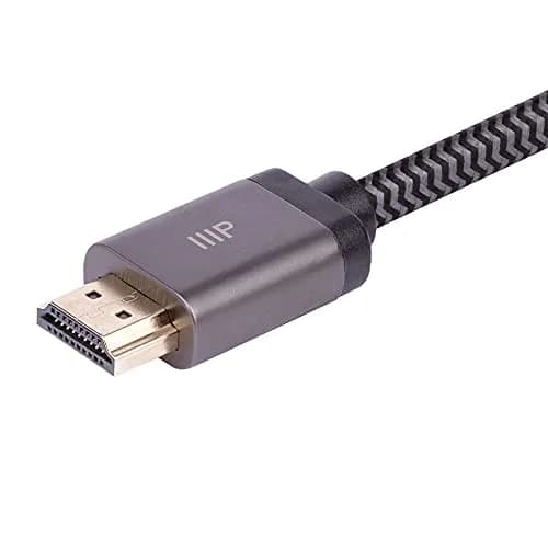 Monoprice 8K Certified Braided Ultra High Speed HDMI 2.1 Cable - 50 ft (15.24 m) Total Length | Supports 8K@60Hz, 48Gbps, Dynamic HDR thumbnail 4