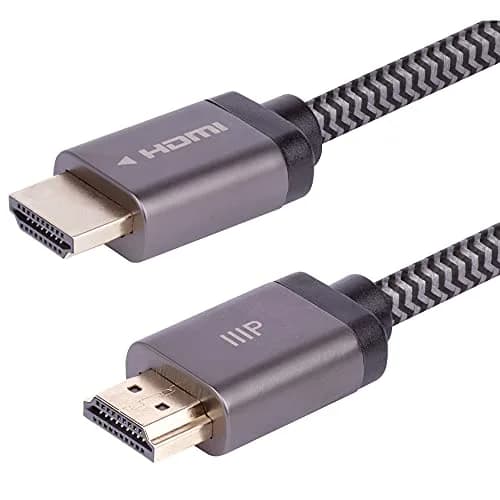 Monoprice 8K Certified Braided Ultra High Speed HDMI 2.1 Cable - 50 ft (15.24 m) Total Length | Supports 8K@60Hz, 48Gbps, Dynamic HDR thumbnail 1
