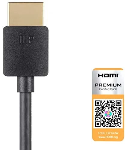 Monoprice High Speed HDMI Cable 2ft | Certified Premium 4K@60Hz HDR 18Gbps thumbnail 5