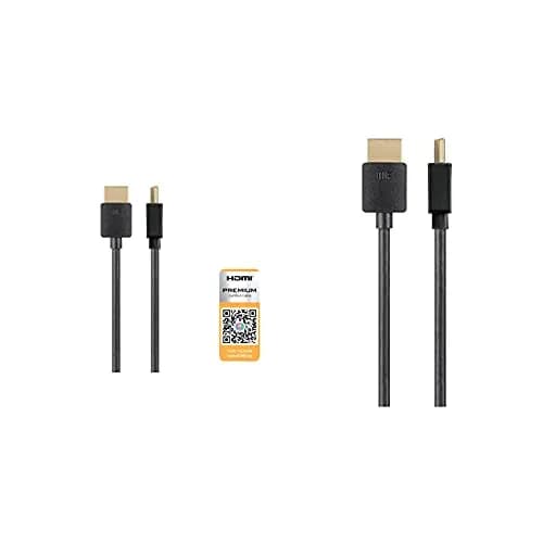 Monoprice High Speed HDMI Cable - 2 Feet | Certified 4K@60Hz HDR, 18Gbps, 36AWG, Ultra Slim thumbnail 1