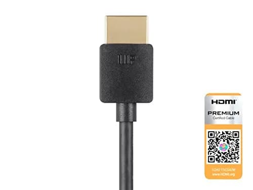 Monoprice High Speed HDMI Cable - 2 Feet | Certified 4K@60Hz HDR, 18Gbps, 36AWG, Ultra Slim thumbnail 3