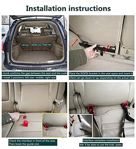 EVER Universal ISOFIX Latch Interface Bracket for Child Seat Restraint Anchor Mounting Kit | 36.3cm (14.3in) Height thumbnail 5