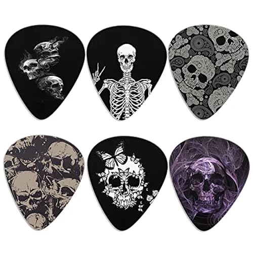 KEIAHUAN Cool Skull Guitar Picks - Heavy 0.96mm | Unique Skull Design for Guitarists thumbnail 1