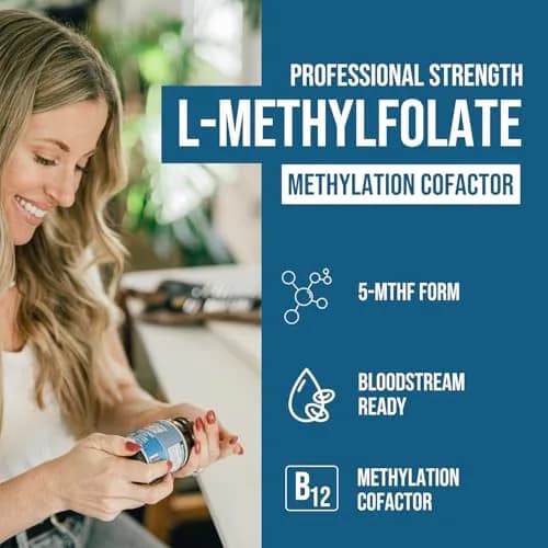 Triquetra Health L-Methylfolate 15mg Plus Methyl B12 Cofactor Capsules | Active Folate & B12 for Mood, Methylation, Cognition (60 Count) thumbnail 2