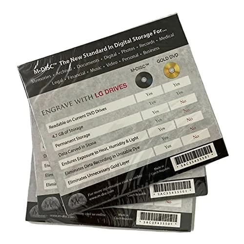 Data Storage 1000 Years Archival M-Disc DVD+R 4.7GB | Permanent Data Preservation (70-120 chars) thumbnail 2