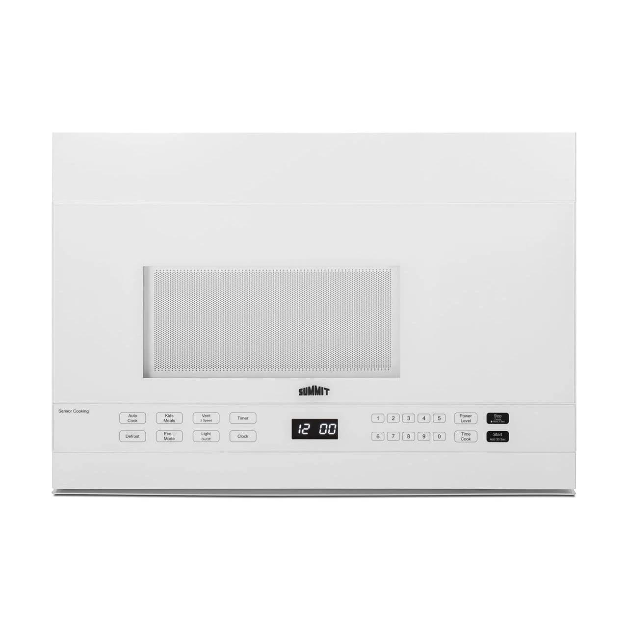 Summit 24” Over the Range Microwave, White- MHOTR241W | 1.4 cu.ft. Capacity, 1000W Power, Ductless Ventilation - main product image