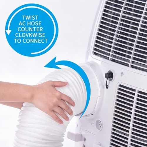 Qualward Portable Air Conditioner Hose 15 cm (5.9 Inch) Diameter, Anti-Clockwise Thread, Extends to 203 cm (80 Inch) thumbnail 6