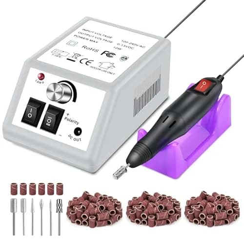 LAVAED Professional Electric Nail Drill Machine Kit 20000 RPM (165 Piece Set) | Low Noise Vibration for Acrylics & Pedicure thumbnail 1