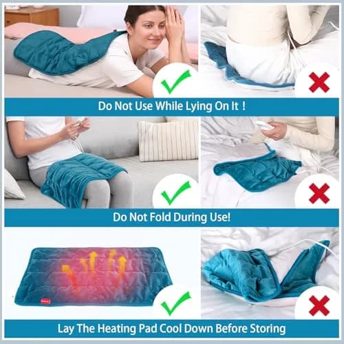 Comfytemp Weighted Heating Pad for Back & Period 12x24 in | Auto 2H Off, FSA Eligible thumbnail 9