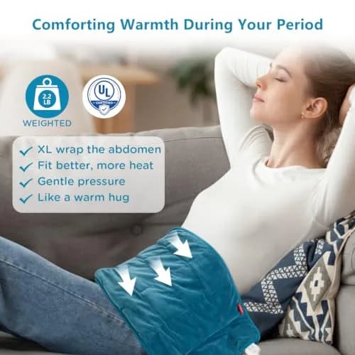 Comfytemp Weighted Heating Pad for Back & Period 12x24 in | Auto 2H Off, FSA Eligible thumbnail 2