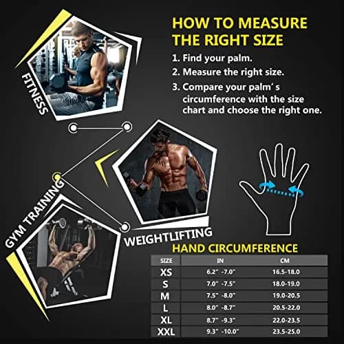 ihuan Breathable Weight Lifting Gloves with Wrist Support, Medium (Pair) | Enhanced Palm Protection for Gym Training thumbnail 6