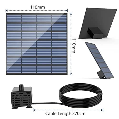 AISITIN DIY Solar Water Pump Kit with 6 Nozzles | 71cm Max Water Height thumbnail 6