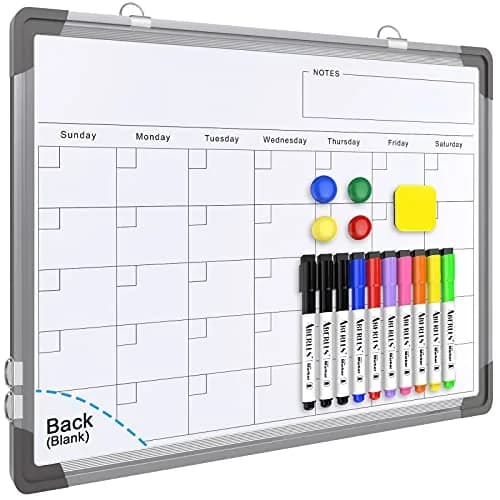 ABERLLS Monthly Calendar Whiteboard 16 x 12 Inches | Magnetic Dry Erase Board for Wall thumbnail 1