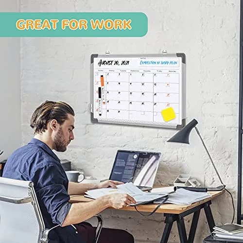 ABERLLS Monthly Calendar Whiteboard 16 x 12 Inches | Magnetic Dry Erase Board for Wall thumbnail 4