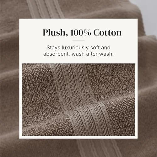 Modern Threads 6 Piece Cotton Bath Towel Set – Reversible Floral Trail, 27x54 & 16x28 Inches, Extra Soft & Absorbent thumbnail 5