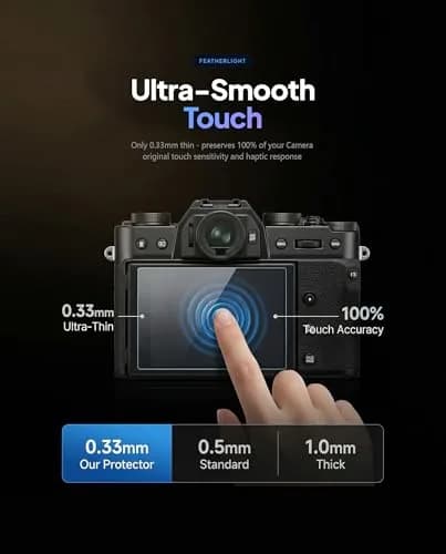 iDaPro Screen Protector for Fujifilm X-T30 9H Tempered Glass | Scratch & Drop Resistant thumbnail 8