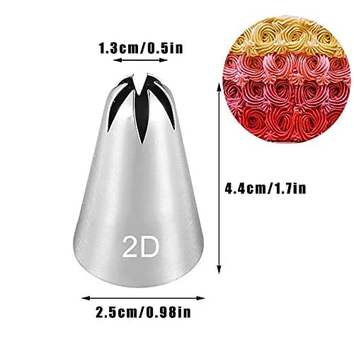 Bmaacye Icing Piping Tip Set,3 Large Decorating Tips Stainless Steel | Cake & Cupcake Decorating Tools thumbnail 4