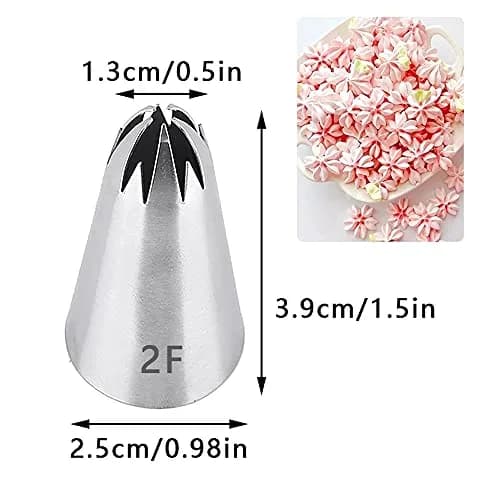 Bmaacye Icing Piping Tip Set,3 Large Decorating Tips Stainless Steel | Cake & Cupcake Decorating Tools thumbnail 3