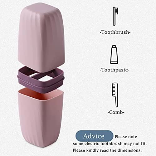 CMREAEC Travel Toothbrush Cup Case | Portable, BPA-Free, Recyclable, Dark Blue thumbnail 4