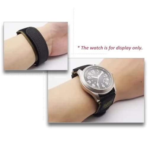 AMHUGE Sport Watch Band Waterproof Nylon 18mm-Long | Breathable, Quick-Drying & Anti-Sweat (enables outdoor activity fit) thumbnail 3