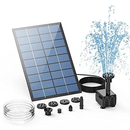 AISITIN 2.5W Solar Fountain Pump Kit with 6 Nozzles & 4ft Hose | Bird Bath, Pond, Garden Water Feature thumbnail 1