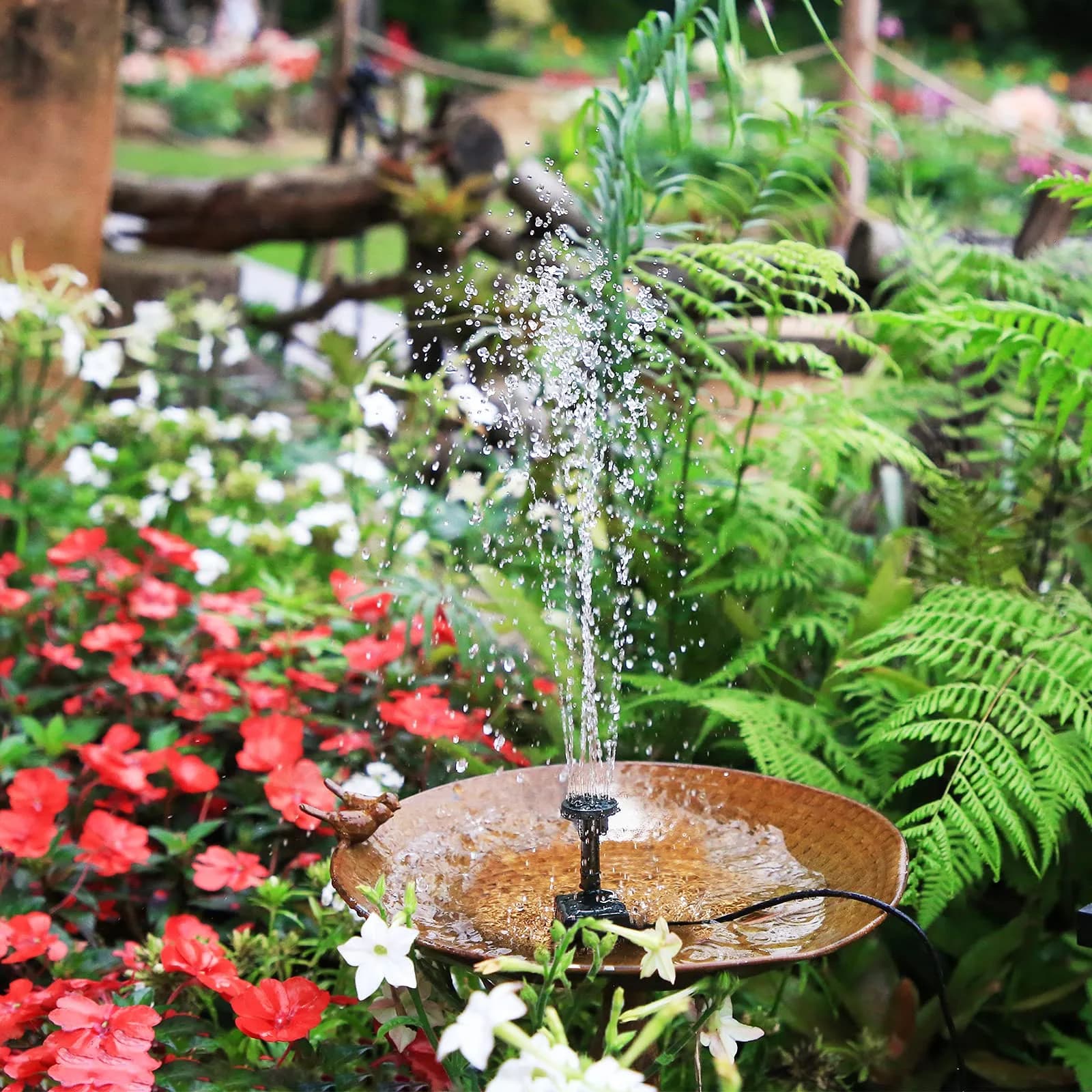 AISITIN 2.5W Solar Fountain Pump Kit with 6 Nozzles & 4ft Hose | Bird Bath, Pond, Garden Water Feature - view 2