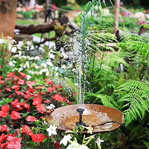 AISITIN 2.5W Solar Fountain Pump Kit with 6 Nozzles & 4ft Hose | Bird Bath, Pond, Garden Water Feature thumbnail 2