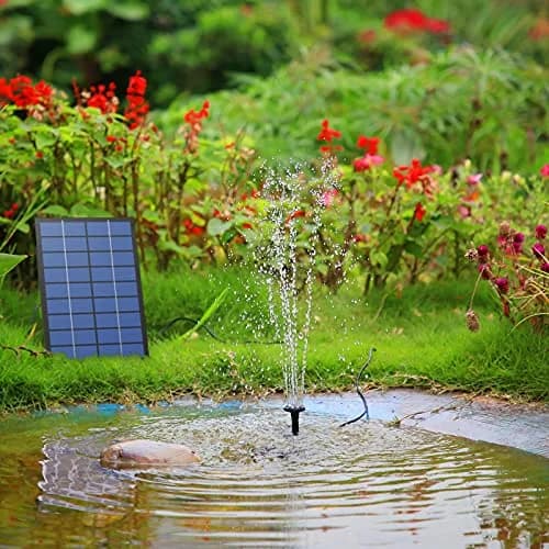 AISITIN 2.5W Solar Fountain Pump Kit with 6 Nozzles & 4ft Hose | Bird Bath, Pond, Garden Water Feature thumbnail 3