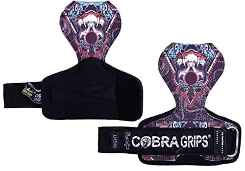 Cobra Grips Weight Lifting Gloves with Adjustable Neoprene Padded Wrist Wraps - Heavy Duty Alternative to Power Lifting Hooks for Deadlifts (FIT Fang-Sub-LA) 6mm thumbnail 4