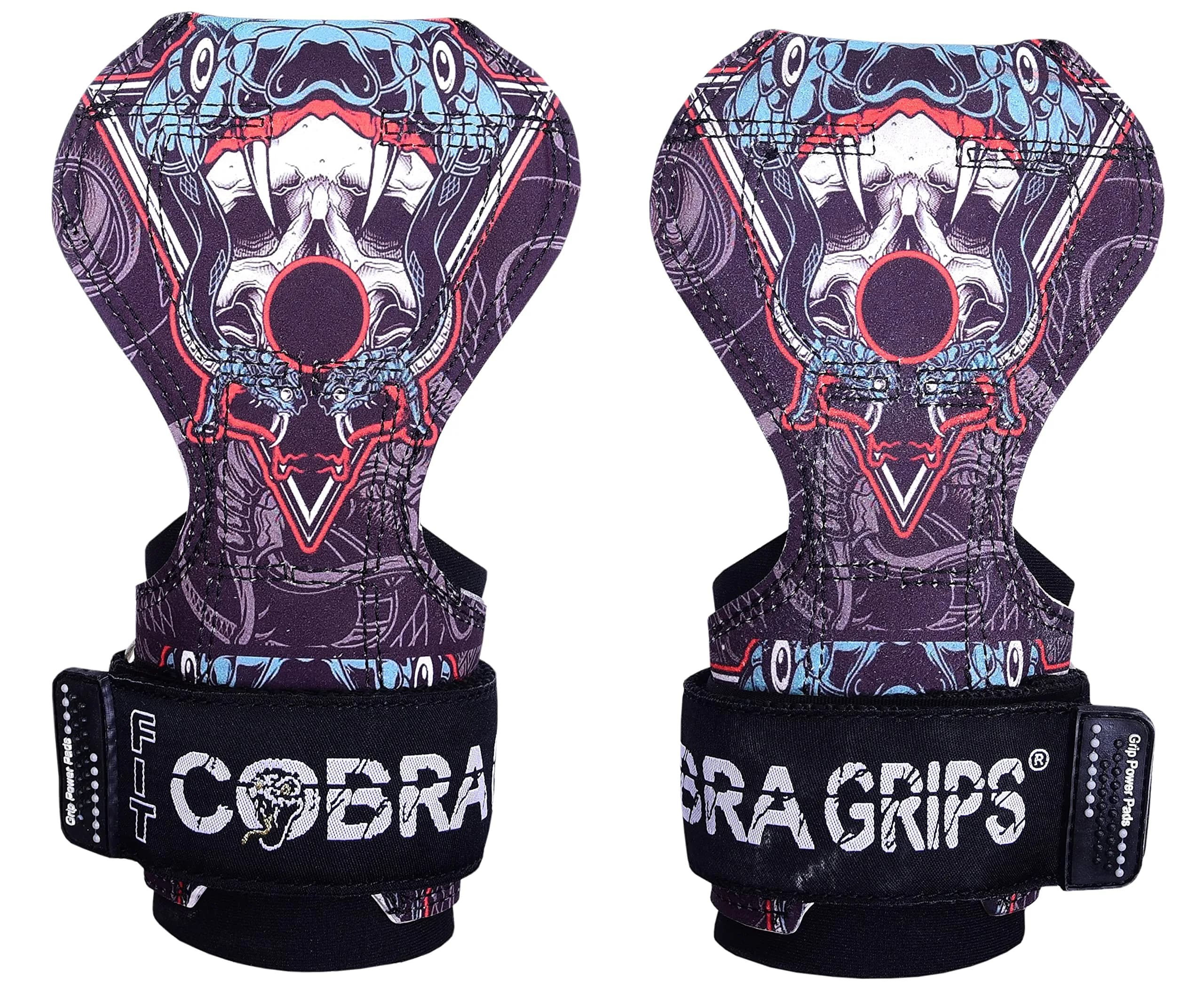 Cobra Grips Weight Lifting Gloves with Adjustable Neoprene Padded Wrist Wraps - Heavy Duty Alternative to Power Lifting Hooks for Deadlifts (FIT Fang-Sub-LA) 6mm - view 5