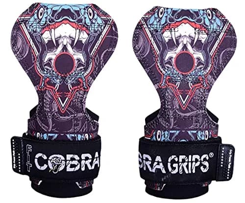 Cobra Grips Weight Lifting Gloves with Adjustable Neoprene Padded Wrist Wraps - Heavy Duty Alternative to Power Lifting Hooks for Deadlifts (FIT Fang-Sub-LA) 6mm thumbnail 5