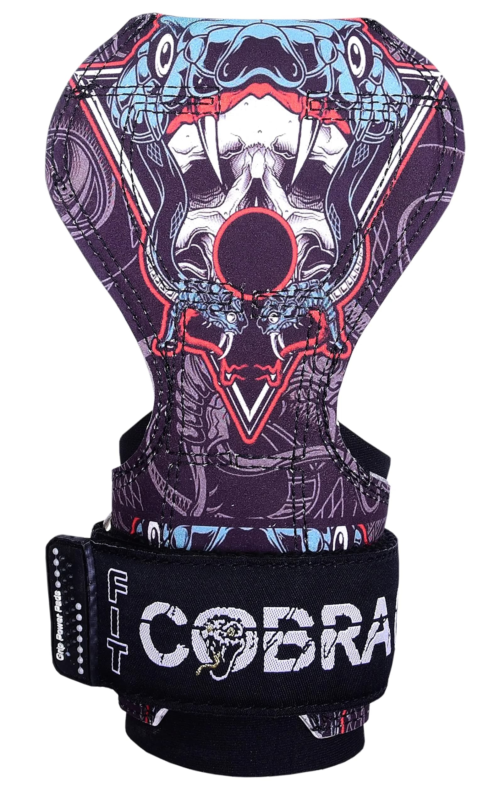 Cobra Grips Weight Lifting Gloves with Adjustable Neoprene Padded Wrist Wraps - Heavy Duty Alternative to Power Lifting Hooks for Deadlifts (FIT Fang-Sub-LA) 6mm - view 6