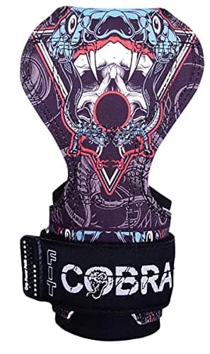 Cobra Grips Weight Lifting Gloves with Adjustable Neoprene Padded Wrist Wraps - Heavy Duty Alternative to Power Lifting Hooks for Deadlifts (FIT Fang-Sub-LA) 6mm thumbnail 6