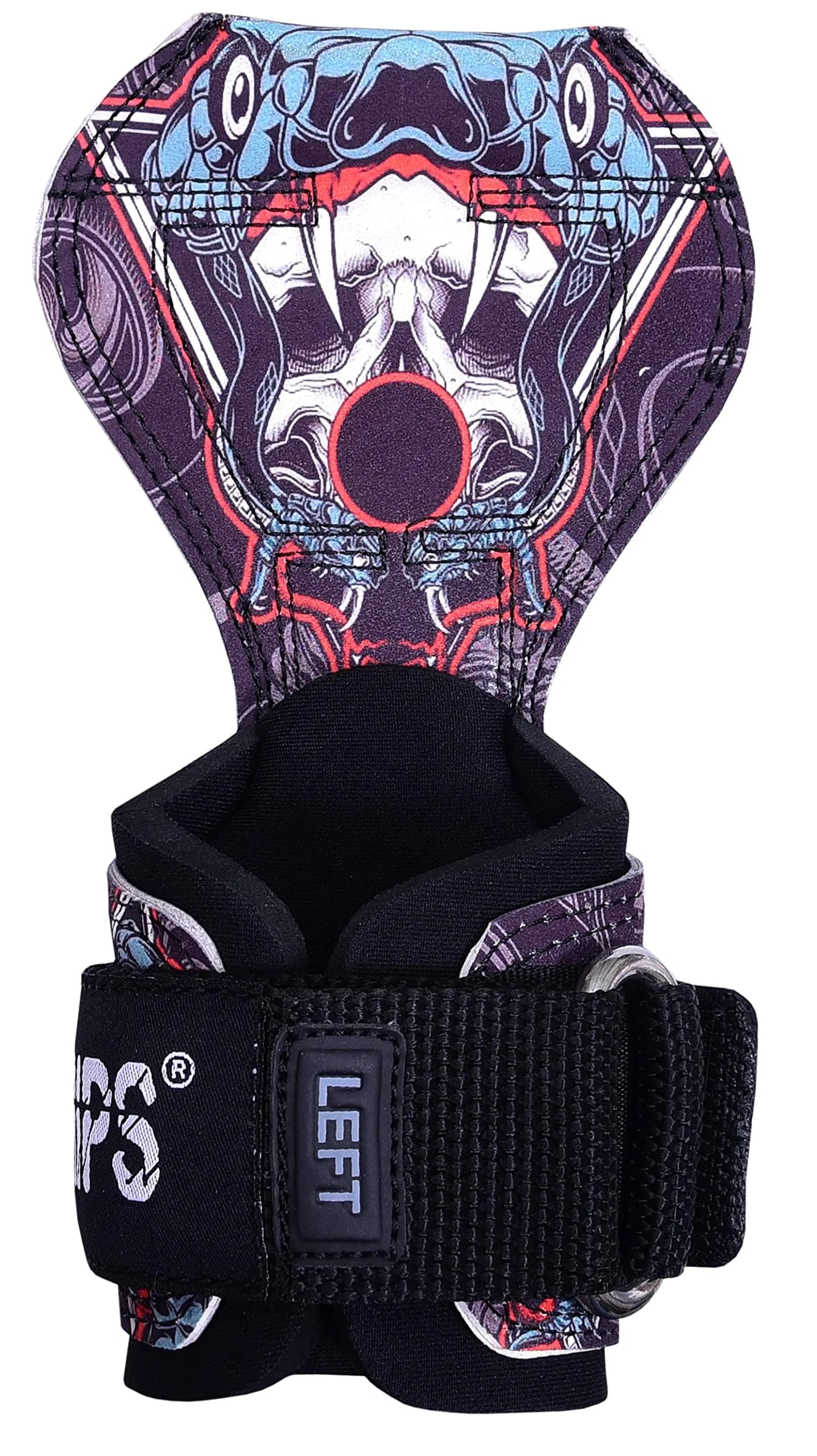 Cobra Grips Weight Lifting Gloves with Adjustable Neoprene Padded Wrist Wraps - Heavy Duty Alternative to Power Lifting Hooks for Deadlifts (FIT Fang-Sub-LA) 6mm - view 7