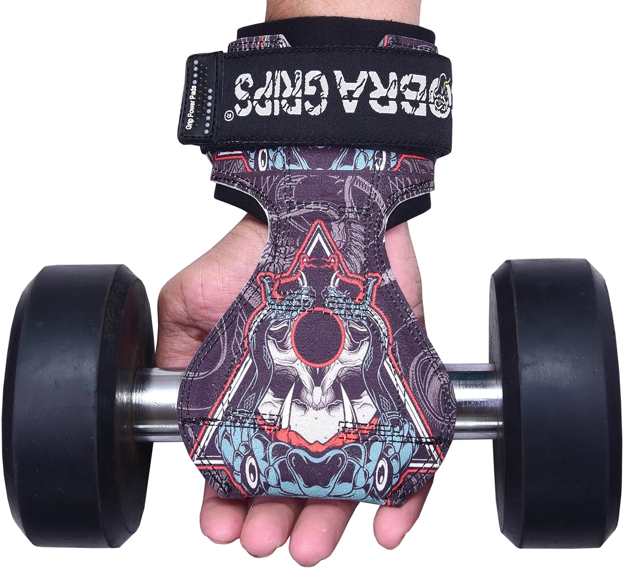 Cobra Grips Weight Lifting Gloves with Adjustable Neoprene Padded Wrist Wraps - Heavy Duty Alternative to Power Lifting Hooks for Deadlifts (FIT Fang-Sub-LA) 6mm - view 3