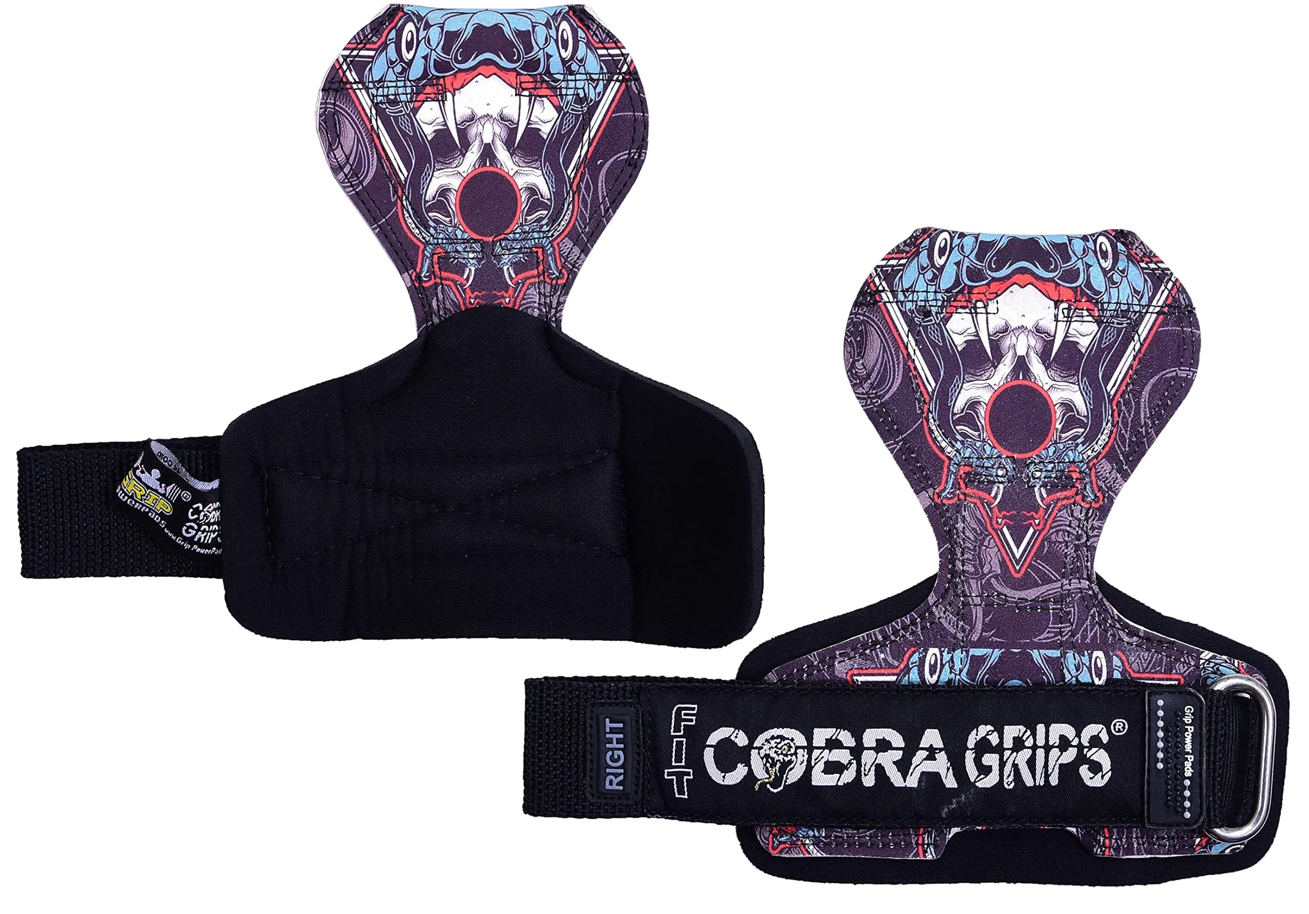 Cobra Grips Weight Lifting Gloves with Adjustable Neoprene Padded Wrist Wraps - Heavy Duty Alternative to Power Lifting Hooks for Deadlifts (FIT Fang-Sub-LA) 6mm - view 4