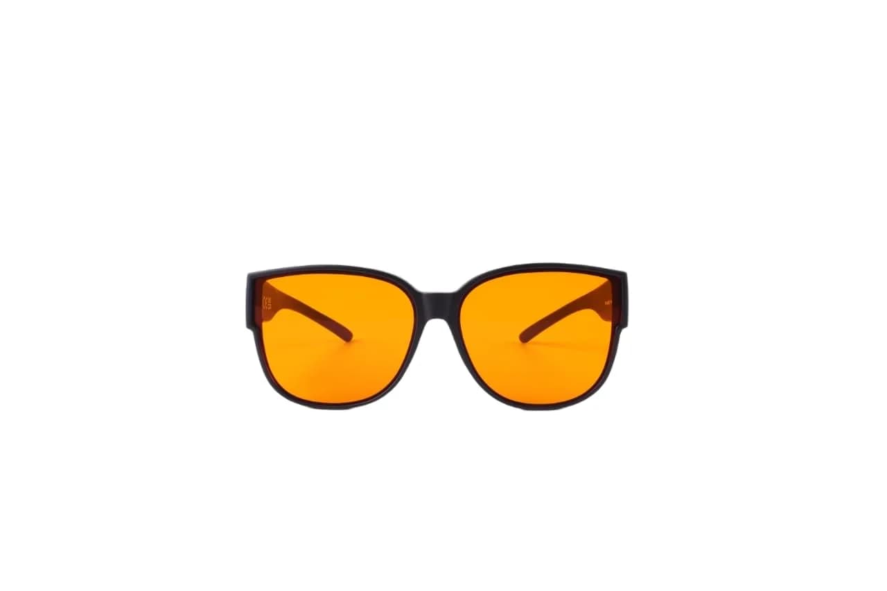 BRADDELL OPTICS Orange Blue Light Blocking Clip-On Glasses | Filters 99% Blue Light - main product image