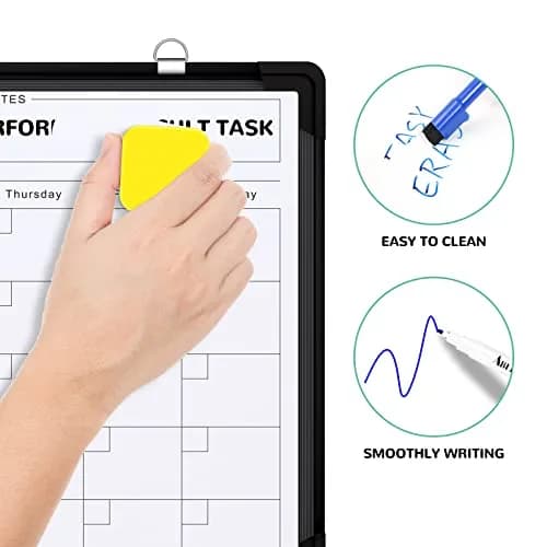ABERLLS Monthly Calendar Whiteboard 40.64cm x 30.48cm (16in x 12in) | Double-Sided Magnetic Easel for Office, Home, and School thumbnail 8