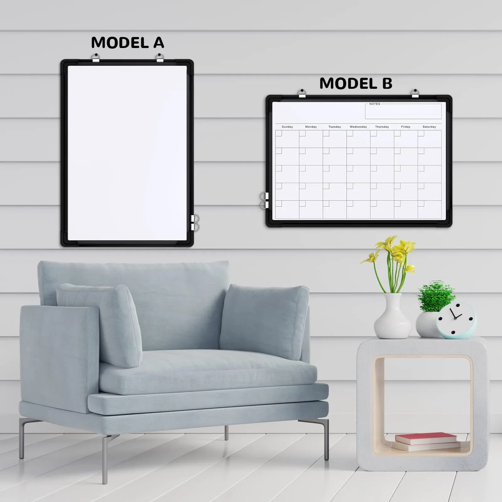ABERLLS Monthly Calendar Whiteboard 40.64cm x 30.48cm (16in x 12in) | Double-Sided Magnetic Easel for Office, Home, and School - view 9