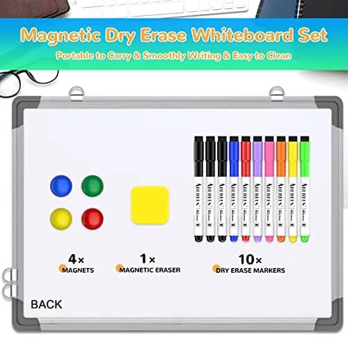 ABERLLS Weekly Calendar Whiteboard 16x12 Inch (40.6cm x 30.5cm) | Magnetic Double-Sided Board for Planning thumbnail 2