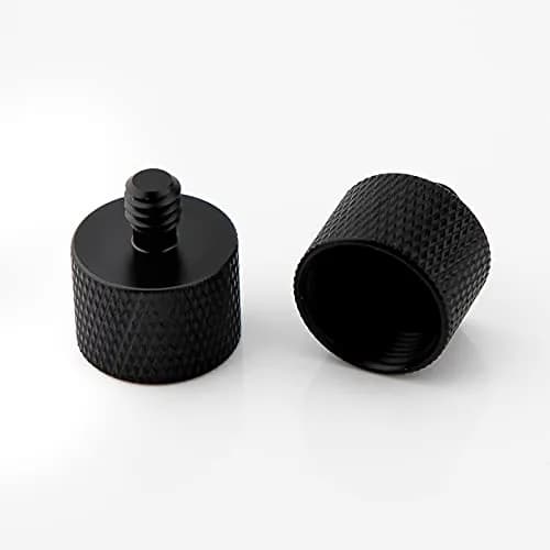 SAVITA 2pcs Mic Foot Adapter Screw Thread Adapter 5/8 to 1/4 | Solid Aluminum, Universal Fit (105c) thumbnail 6