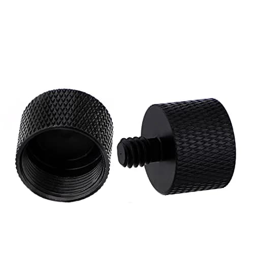SAVITA 2pcs Mic Foot Adapter Screw Thread Adapter 5/8 to 1/4 | Solid Aluminum, Universal Fit (105c) thumbnail 3