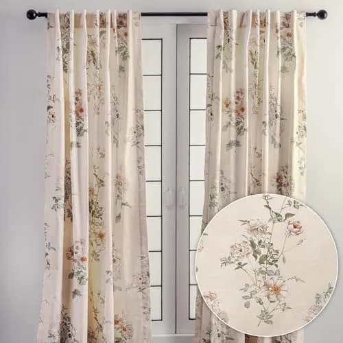 Maison d' Hermine Curtains for Living Room 50"x84" | Elegant 100% Cotton Panel (Pack of 1) thumbnail 1