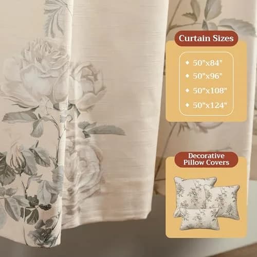 Maison d' Hermine Curtains for Living Room 50"x84" | Elegant 100% Cotton Panel (Pack of 1) thumbnail 4